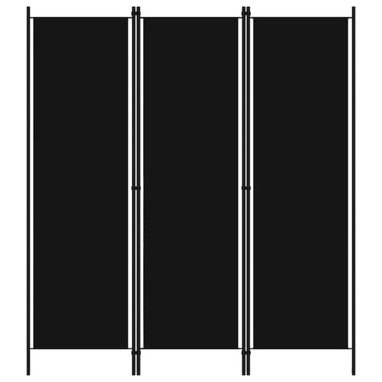 Parawan 3-panelowy, czarny, 150 x 180 cm vidaXL