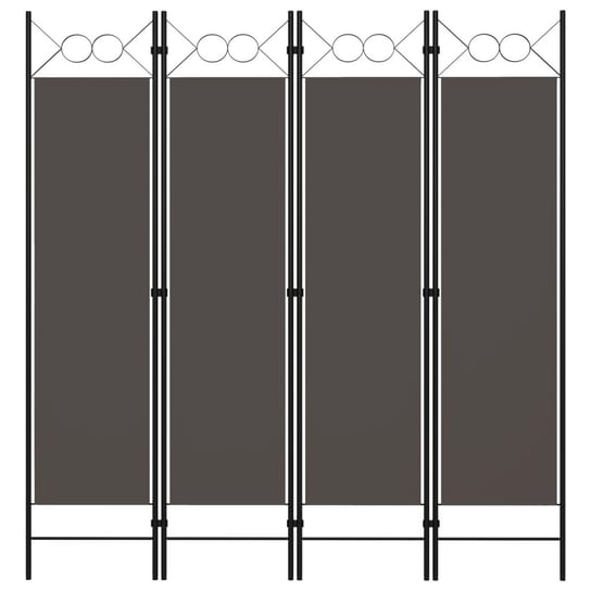 Parawan 4-panelowy antracytowy 160x180cm, eleganck Zakito Europe