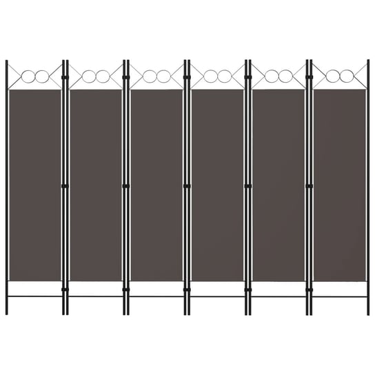 Parawan 6-panelowy, antracytowy, 240 x 180 cm vidaXL