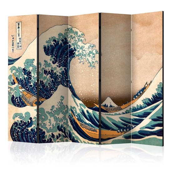 Parawan ARTGEIST Hokusai: Wielka fala w Kanagawie (Reprodukcja) II, 5-częściowy ARTGEIST