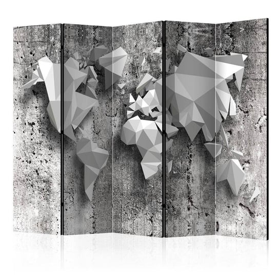 Parawan ARTGEIST Mapa świata: origami II, 5-częściowy ARTGEIST