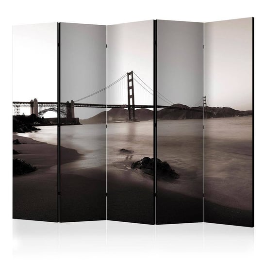 Parawan ARTGEIST San Francisco: Most Golden Gate w czerni i bieli II, 5-częściowy ARTGEIST