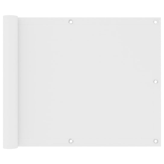 Parawan balkonowy, biały, 75x500 cm, tkanina Oxford vidaXL