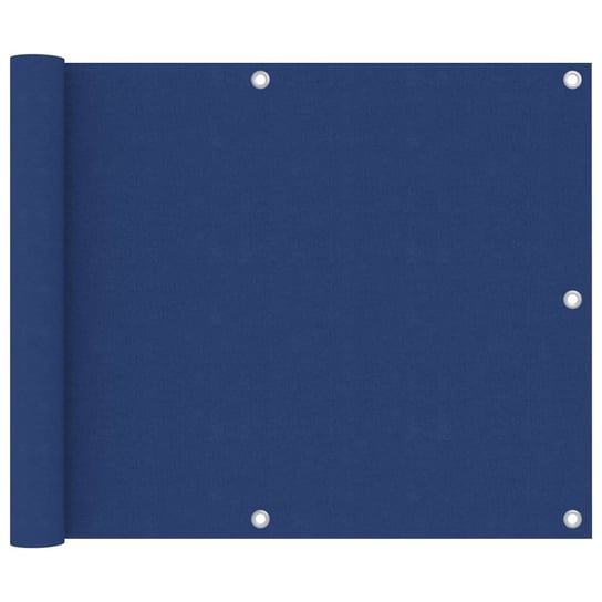Parawan balkonowy, niebieski, 75x300 cm, tkanina Oxford vidaXL