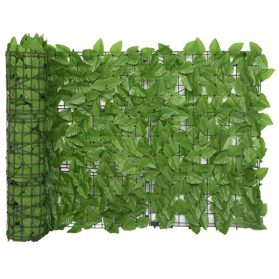 Parawan balkonowy, zielone liście, 500x75 cm vidaXL