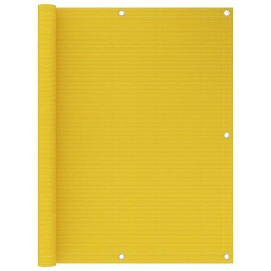 Parawan balkonowy, żółty, 120x600 cm, HDPE vidaXL