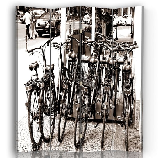 Parawan Bikes In Black & White 145x170 (4 Panele) Legendarte