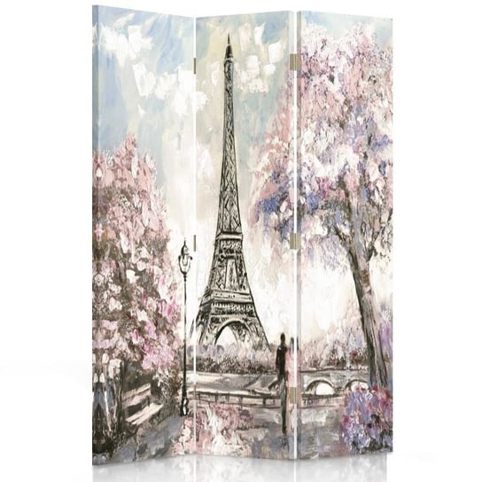 Parawan dwustronny FEEBY, Paryż Wieża Eiffla Pastele 110x170 Feeby