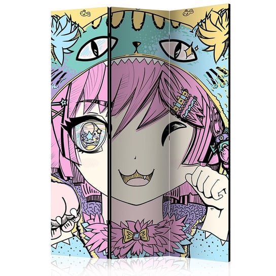 Parawan pokojowy, Dziewczynka anime, 135x172 cm zakup.se