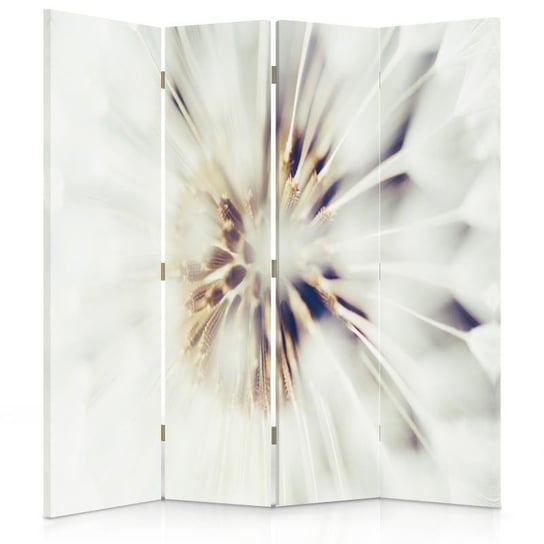 Parawan pokojowy FEEBY, Białe kwiaty 2, Dwustronny 145x170cm 4-częściowy Feeby