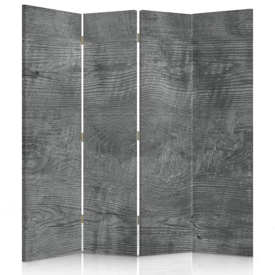 Parawan pokojowy FEEBY, Drewno szare, Obrotowy 145x170cm 4-częściowy Feeby