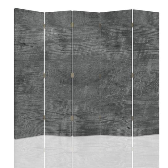 Parawan pokojowy FEEBY, Drewno szare, Obrotowy 180x170cm 5-częściowy Feeby