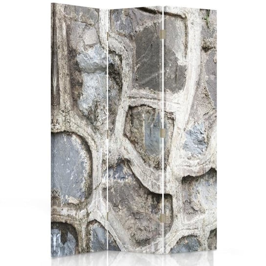 Parawan pokojowy FEEBY, Kamienny mur 3, Dwustronny 110x170cm 3-częściowy Feeby