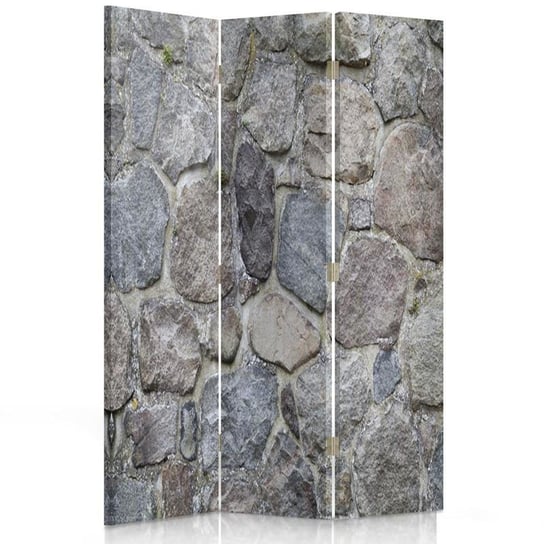 Parawan pokojowy FEEBY, Kamienny mur, Obrotowy 110x170cm 3-częściowy Feeby