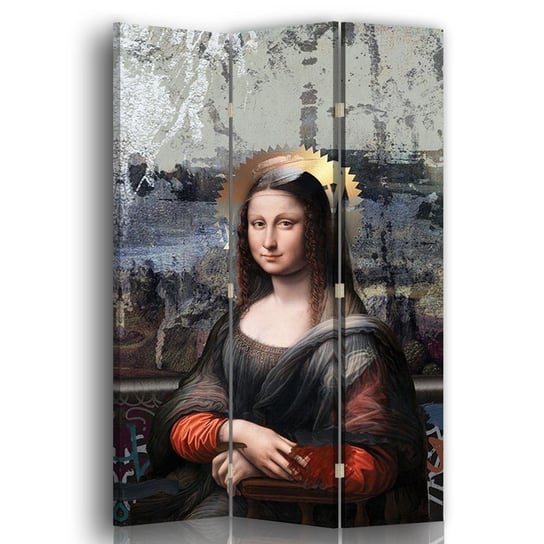 Parawan pokojowy FEEBY, Piękna Da Vinci, Dwustronny 110x170cm 3-częściowy Feeby