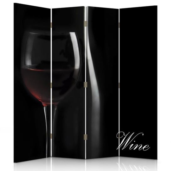 Parawan pokojowy FEEBY, Wine, Dwustronny 145x170cm 4-częściowy Feeby