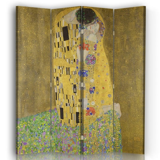 Parawan The Kiss - Klimt 145x170 (4 Panele) Legendarte