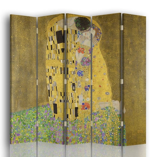 Parawan The Kiss - Klimt 180x170 (5 Panele) Legendarte