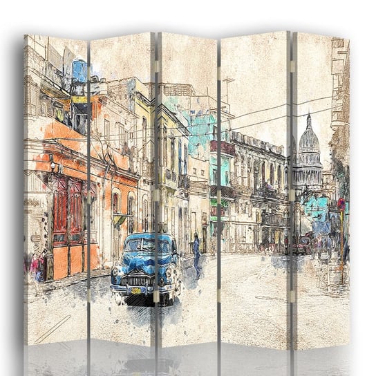 Parawan Vintage Cuba 180x170 (5 Panele) Legendarte