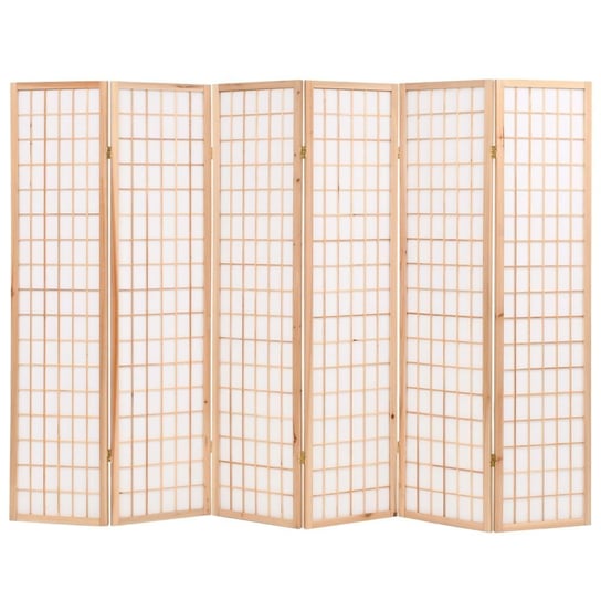 Parawan w stylu japońskim VIDAXL, brązowy, 6-panelowy, 240x170 cm vidaXL