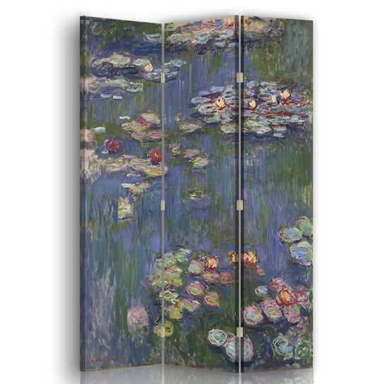 Parawan Water Lilies - Monet - 110x150 (3 Panele) Legendarte