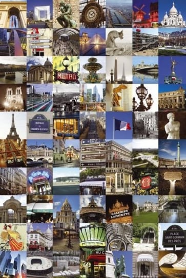 Paris Collage - plakat 61x91,5 cm Inna marka