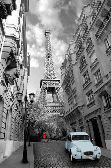 Paris Red Girl Blue Car - plakat 61x91,5 cm GB eye