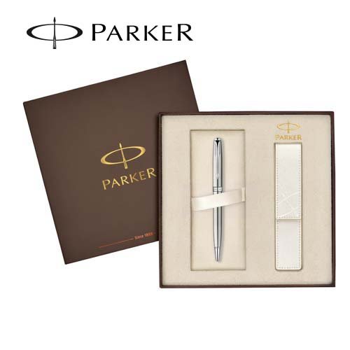 Parker, długopis z etui, Sonnet GT, stalowo-biały Parker