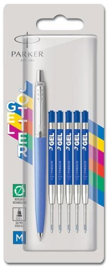 "PARKER JOTTER ORIGINALS WOW PACK GEL BLUE  1 długopis żelowy Jotter Originals BLUE + 5 niebieskich wkładów żelowych ekonomicznych " Parker