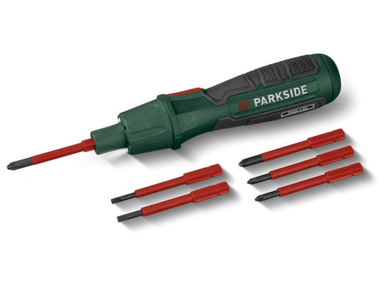PARKSIDE® Wkrętak akumulatorowy PASD 4 B2, 4 V, z 6 izolowanymi bitami Parkside