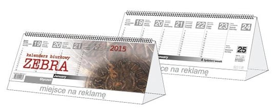 Parma Press, Kalendarz 2015. Zebra, 33 x 11.2 cm, biurkowy Parma Press