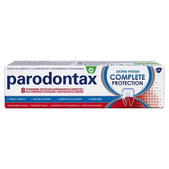 Parodontax Complete Protection Extra Fresh, Pasta Do Zębów Z Fluorkiem, 75ml Parodontax
