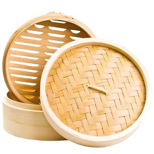 Parowar bambusowy okrągły, dwupiętrowy 20cm - Shi Ba Ling Shi Ba Ling