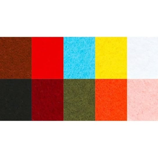 Partia filcu 2 mm A4 10 różnych kolorów Multicolor - Assort. Inna marka