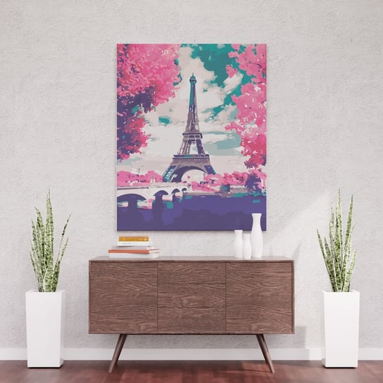 Paryż w różu - Malowanie po numerach 30x40 cm ArtOnly