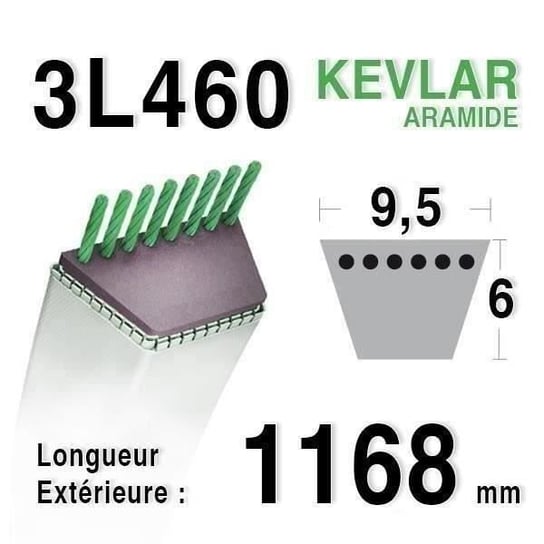 Pas 3l46 - 9,5 mm x 1168 mm Nemura