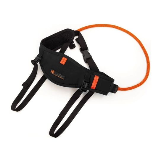 Pas do biegania z psem JoQu® Belt Plus czarny S/M (70-95cm) JoQu