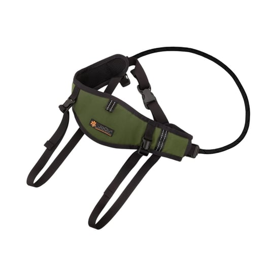 Pas do biegania z psem JoQu® Belt Plus olive green S/M (70-95cm) JoQu