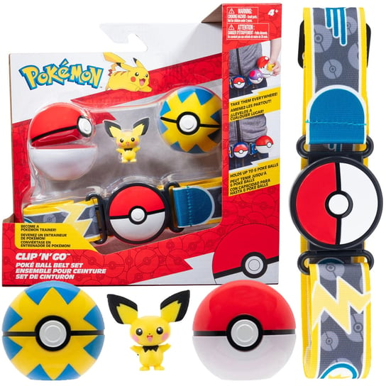 PAS TRENERA POKEMON FIGURKA PICHU CLIP N GO ZESTAW STARTOWY POKÉMON JAZWARES