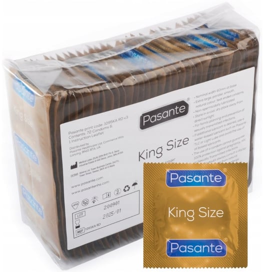 Pasante, Prezerwatywy King Size, 72 Szt. Pasante