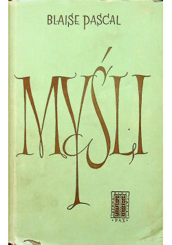Pascal Myśli Pascal Blaise