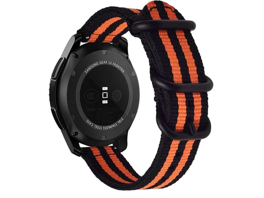 Pasek Alogy nylon strap do Huawei Watch GT 2 Pro 22 mm Pomarańczowo-czarny Alogy