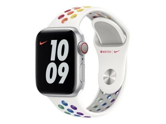 Pasek Apple Watch Myd52Am/A 38/40/42Mm Nike Sport Band Pride Edition Biały/White Apple