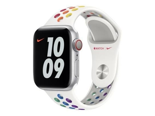 Pasek Apple Watch Myd62Am/A 42/44/45Mm Nike Sport Band Pride Edition Biały/White Apple