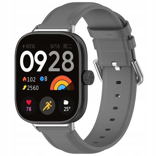 Pasek Bizon Strap Watch Casual do Xiaomi Redmi Watch 4/Xiaomi Band 8 Pro, szary Bizon