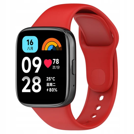 Pasek Bizon Strap Watch Dots do Xiaomi Redmi Watch 3 Active, czerwony Bizon