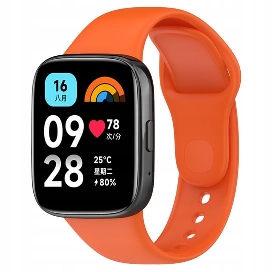 Pasek Bizon Strap Watch Dots do Xiaomi Redmi Watch 3 Active, pomarańczowy Bizon