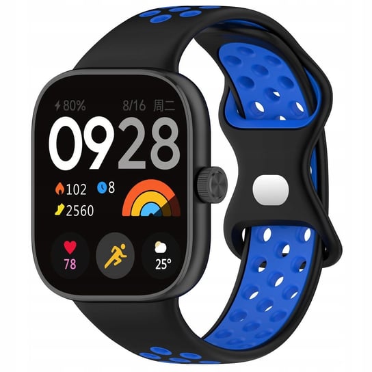 Pasek Bizon Strap Watch Octo do Xiaomi Redmi Watch 4/Xiaomi Band 8 Pro, czarno-niebieski Bizon