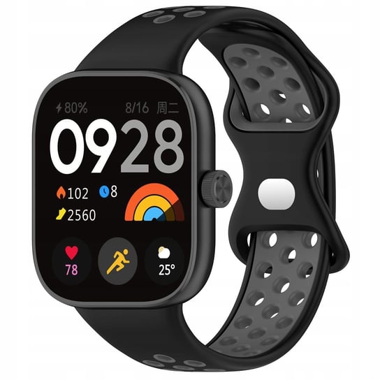 Pasek Bizon Strap Watch Octo do Xiaomi Redmi Watch 4/Xiaomi Band 8 Pro, czarno-szary Bizon