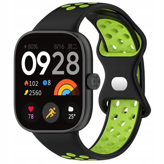 Pasek Bizon Strap Watch Octo do Xiaomi Redmi Watch 4/Xiaomi Band 8 Pro, czarno-zielony Bizon